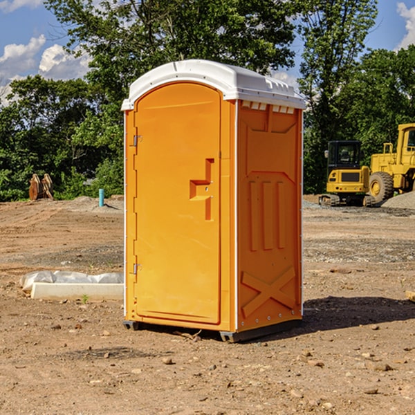 can i customize the exterior of the porta potties with my event logo or branding in Horseshoe Lake